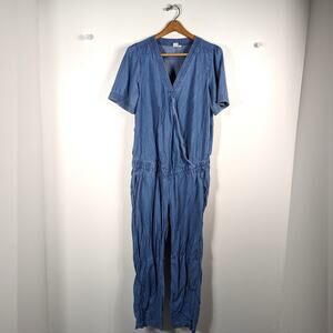 Gap Maternity Jumpsuit Women's Size Medium Lightweight Denim Chambray